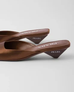 Mujer Prada PANTUFLAS Y CHINELAS^Zapatos Tipo Mules De Satén