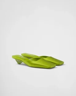 Mujer Prada PANTUFLAS Y CHINELAS^Zapatos Tipo Mules De Satén