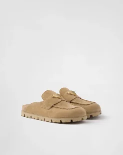 Mujer Prada PANTUFLAS Y CHINELAS^Zuecos De Ante