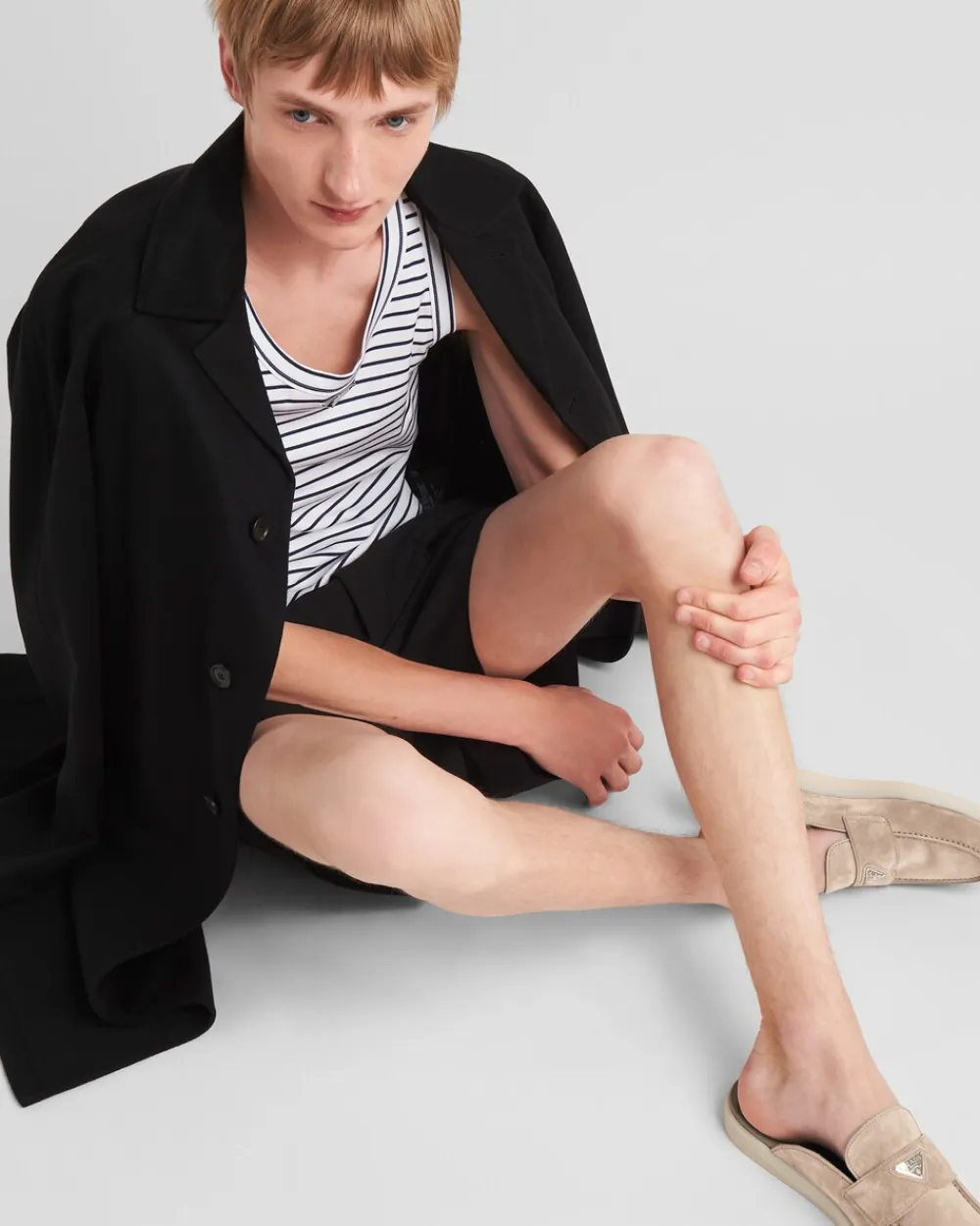 Hombre Prada SANDALIAS|MOCASINES^Zuecos De Ante