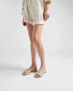Mujer Prada PANTUFLAS Y CHINELAS^Zuecos En Napa Acolchada