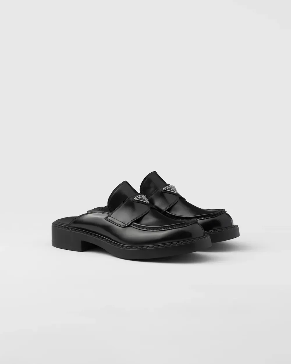 Hombre Prada MOCASINES^Zuecos En Piel Cepillada